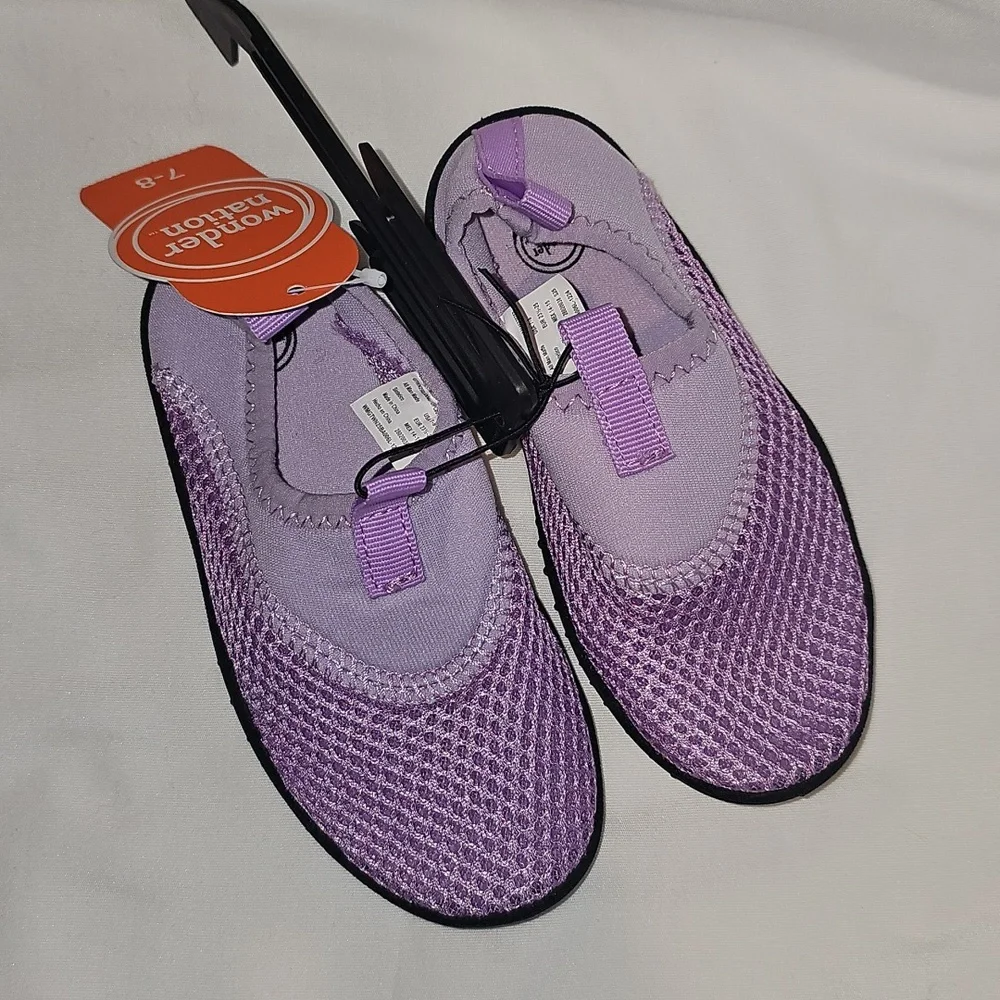 Wonder Nation Toddler Girls Size 7/8 Purple Water Shoe New